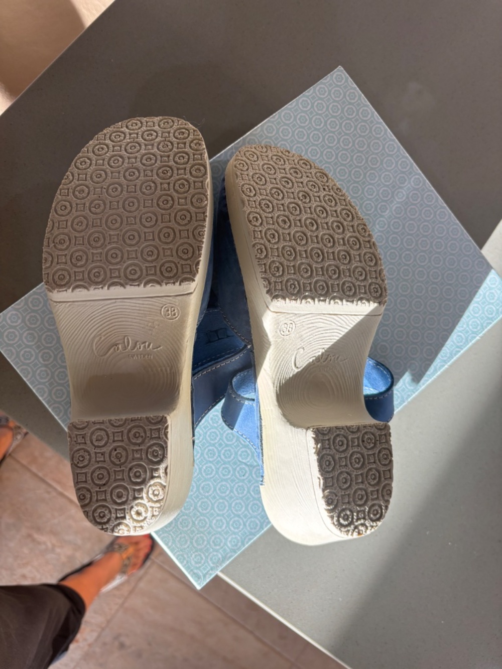 Calou’Penny’ Blue Tassel Clogs size 38 - NIB - Picture 6 of 13